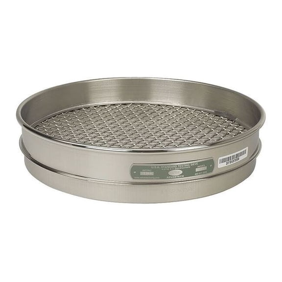 Advantech Sieve, No 8, S/S, 12 In, Half Ht 8SS12H