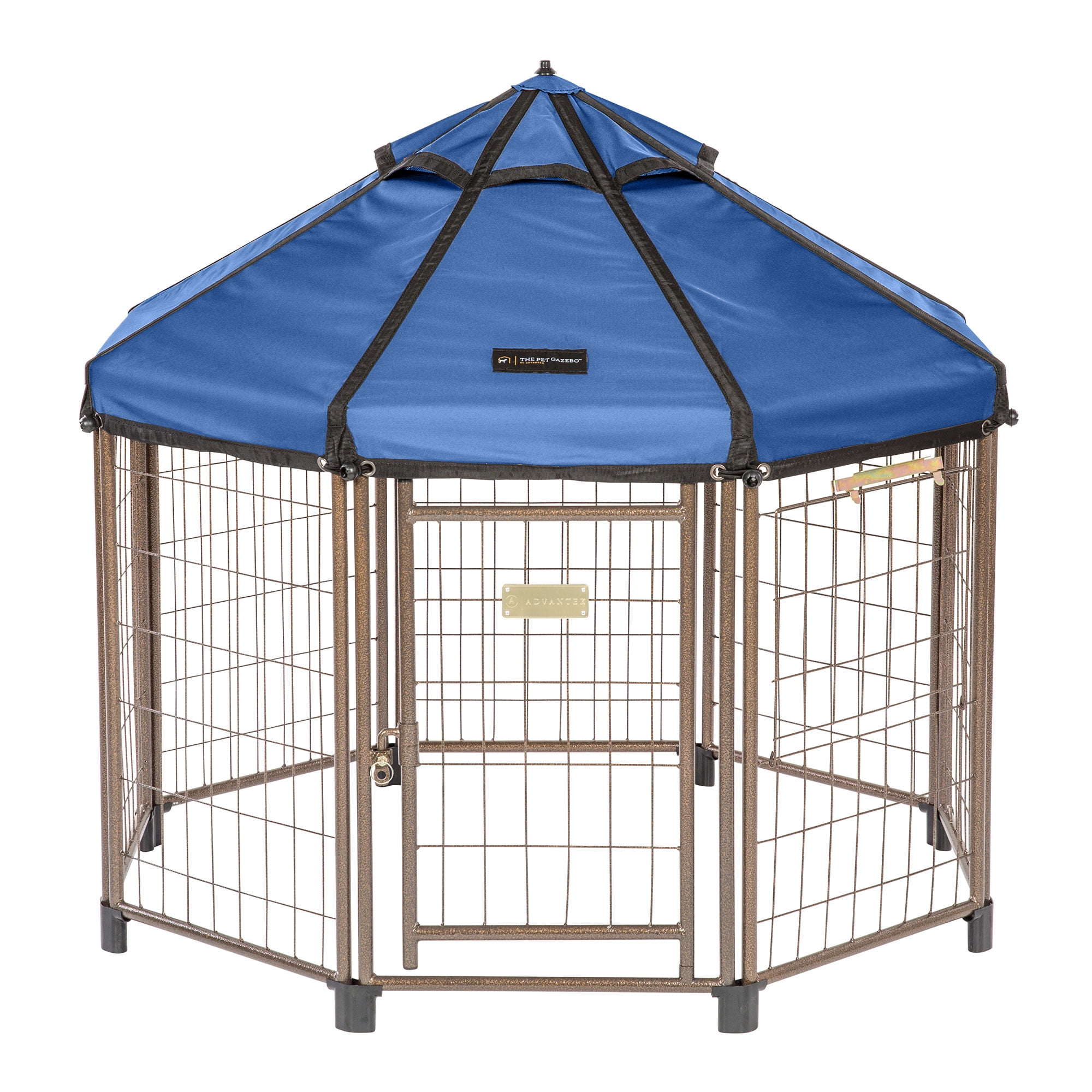 Cobalt Blue 4-Foot Steel Dog Kennel with Polyester Cover