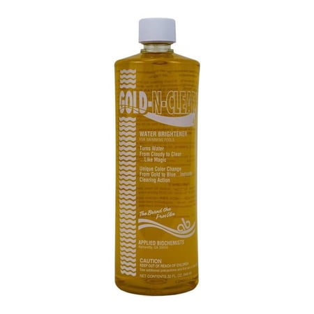 Applied Biochemists Gold-N-Clear Bright Clarifier 32oz for Swimming Pools & Spas