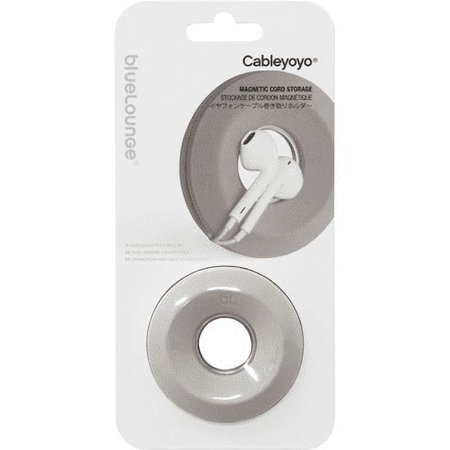 Advantus-1PK Bluelounge Cableyoyo Earbud And Cable Organizer - Cable Spool - Light Gray - 1 Pack