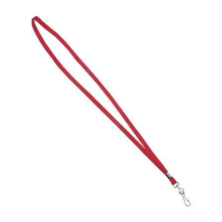 Advantus Deluxe Neck Lanyard with J-Hook - Red, 24/BX