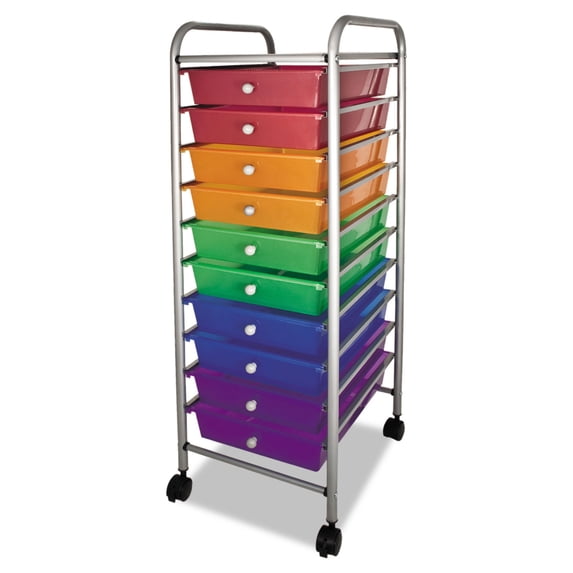 Free Shipping! Advantus 34004 1 Shelf 10 Drawer 13 in. x 15.38 in. x 37 ...
