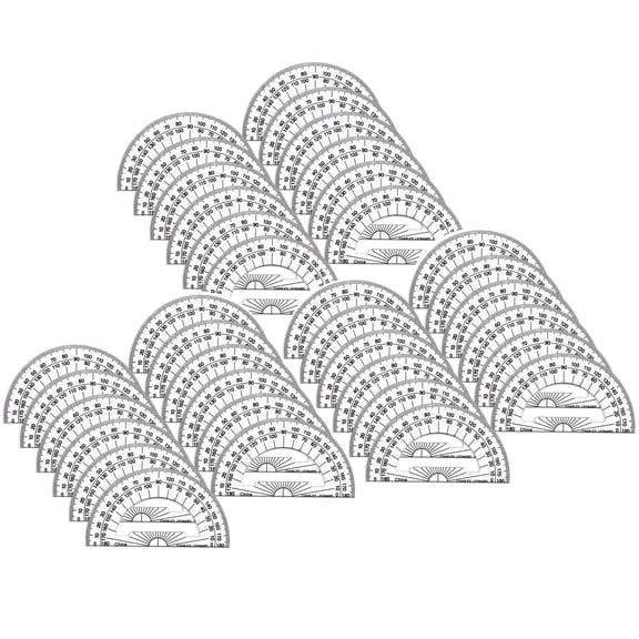 Charles Leonard Protractor Plastic, 4-Inch, 12 Per Pack, 3 Packs