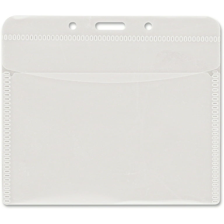 SICURIX Badge Holder, Horizontal, 3 x 4, Clear, 50/Pack SICURIX Badge Holder, Horizontal, 3 x 4, Clear, 50/Pack