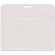 Advantus PVC-Free Badge Holders, Horizontal, 4" x 3", Clear, 50 per Pack