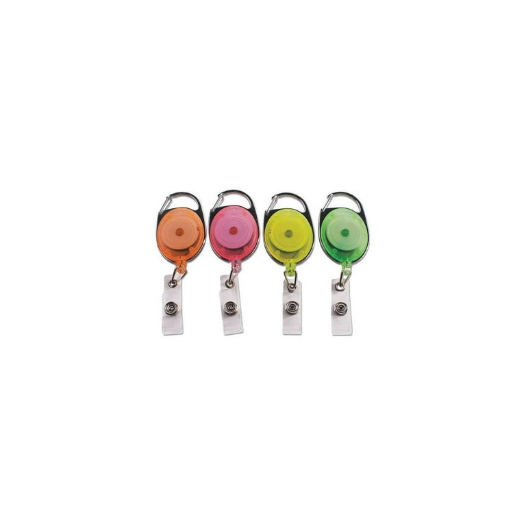 Carabiner-Style Retractable ID Card Reel, 30 Carabiner-Style Retractable ID Card Reel, 30