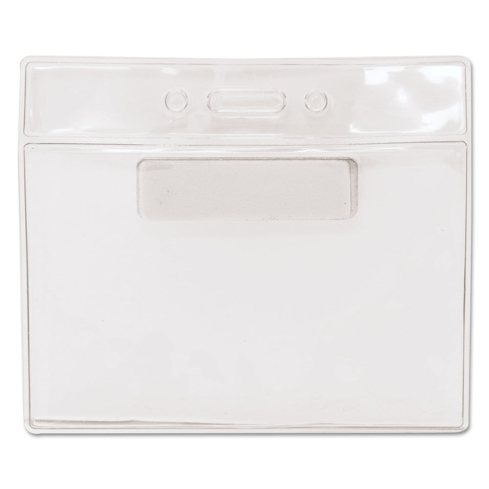 Advantus 97071 4.5 in. x 3.25 in. Holder 4.13 in. x 3 in. Insert Horizontal Magnetic-Style Name Badge Kits - Clear (20/Pack)