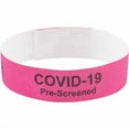 thumbnail image 1 of Advantus, AVT76099, COVID Prescreened Visitor Wristbands, 100 / Pack, Pink, 1 of 9