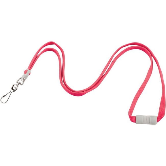 Advantus, AVT97587, Neon Breakaway Lanyard, 12 / Pack, Neon Pink