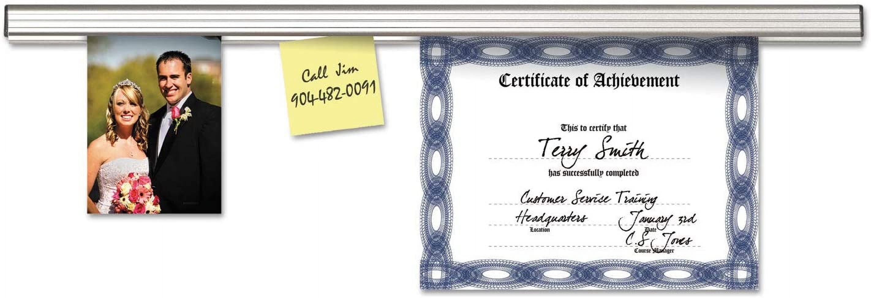 Advantus Aluminum Display Rail, Paper Display Strip, Rack for Receipts