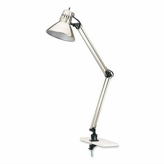 Advantus Architect's LED Swing/Tilt-Arm Clamp-On Task Lamp, 24" to 33" High, Brushed Nickel