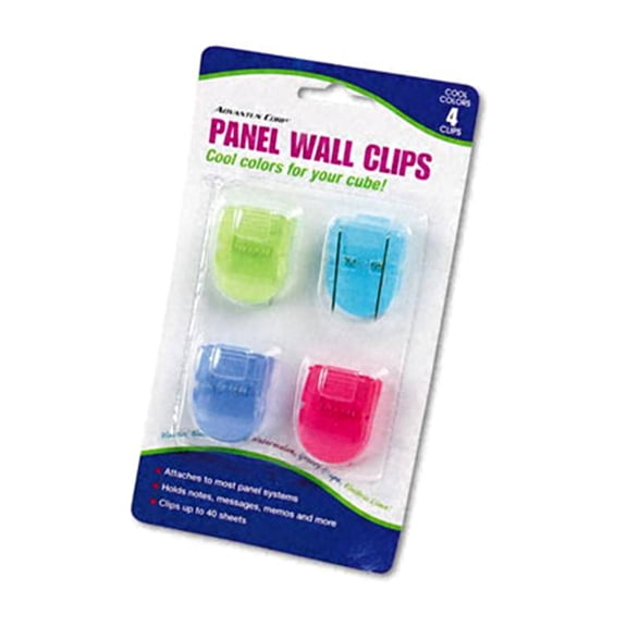 Advantus Binder Clips, Assorted Colours, 4 Count
