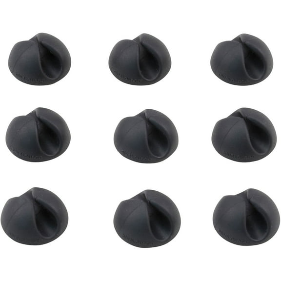 Advantus Cable Clip CableDrop Mini 4/5"Wx4/5"Lx2/5"H 9/PK Black BLUCDMBL