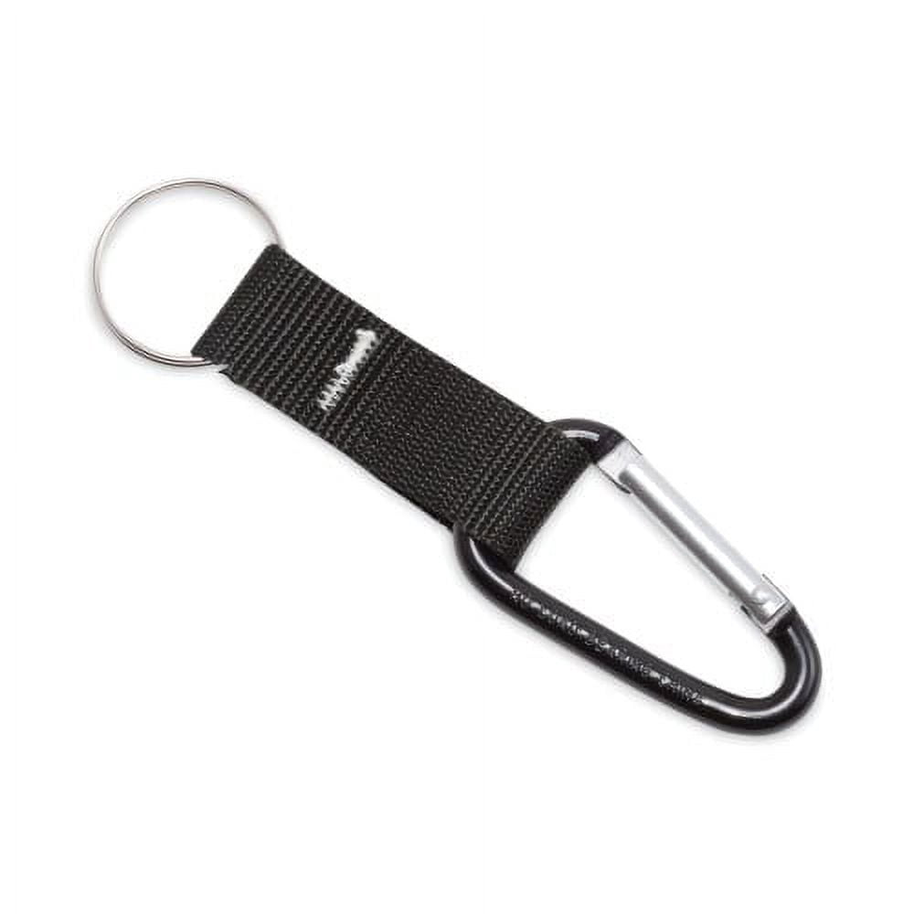 Advantus Carabiner Key Chains, Split Key Rings, Aluminum, Black, 10 ...