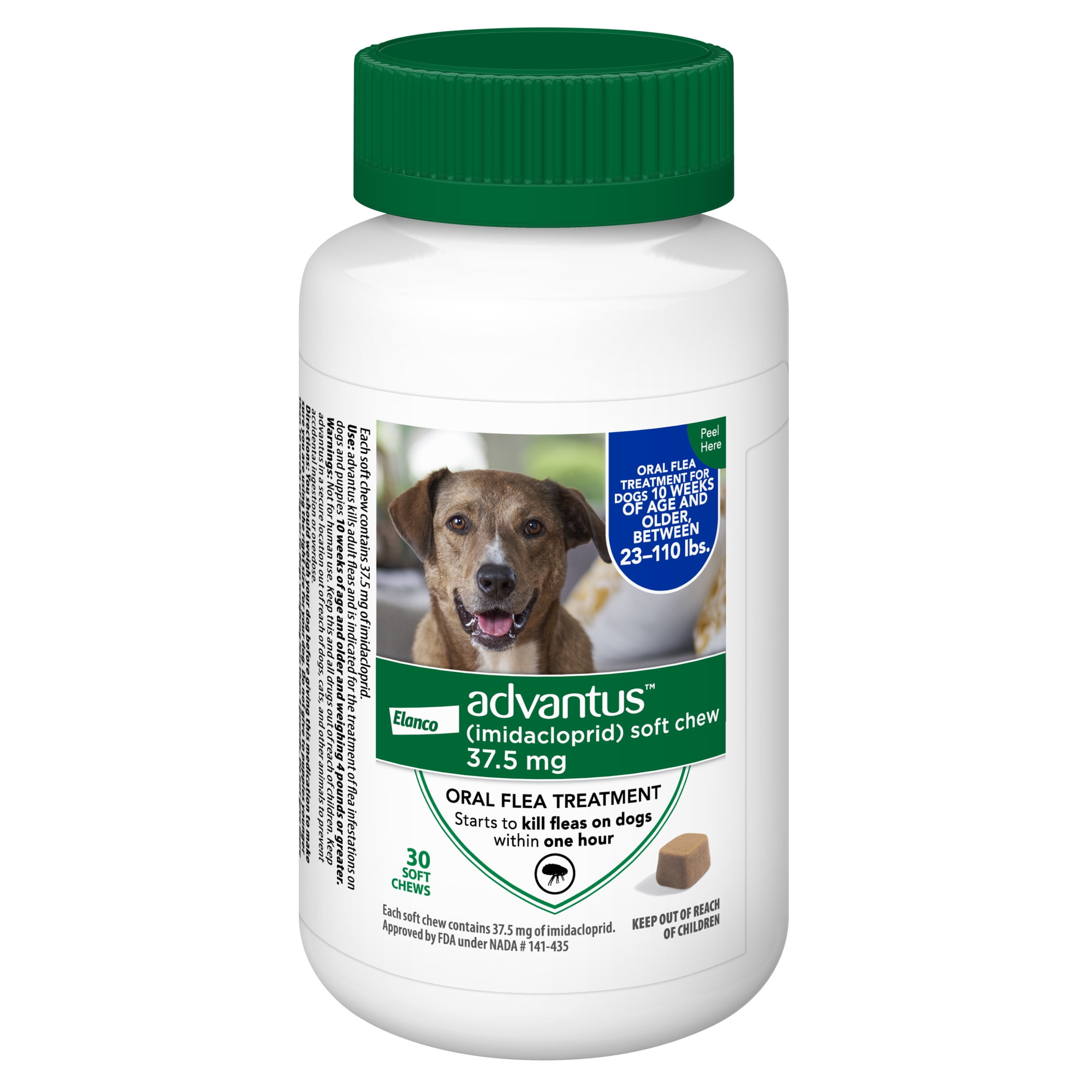 Advantus Chewable Flea Treatment for Dogs Puppies 23 110 lbs