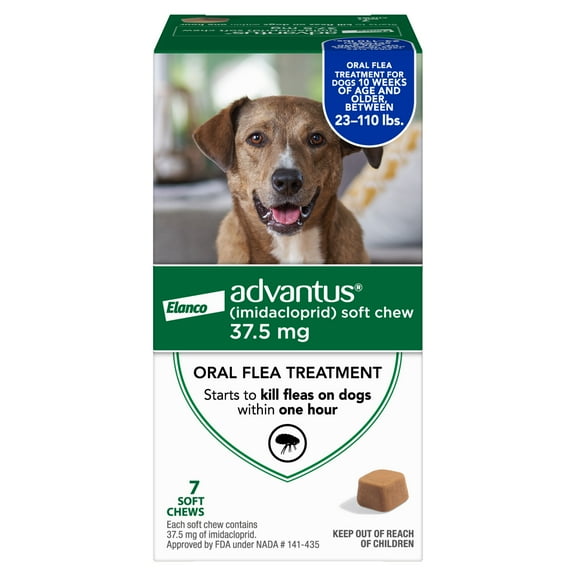 Advantus Chewable Flea Treatment for Dogs 23 - 110 lbs. | 7 Soft Chews