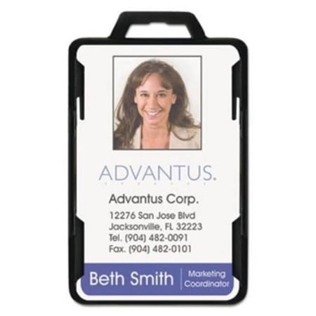 Advantus Corporation AV Badge-2-Crd-Rfid-Bk - Black