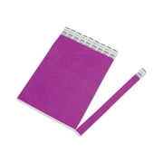 Advantus Crowd Management Wristbands, Purple, 100 Pack