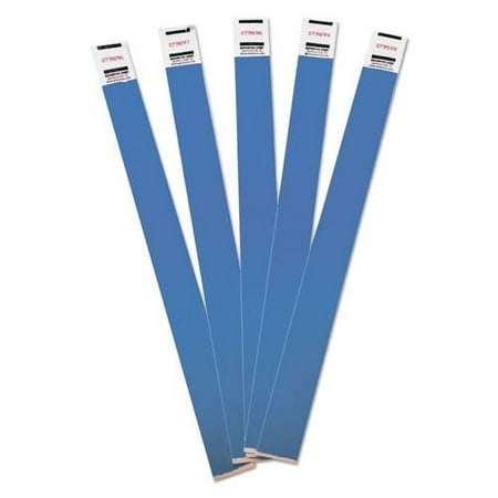 Advantus Crowd Management Wristbands, Sequentially Numbered, 10 x 3/4, Blue, 100/Pack