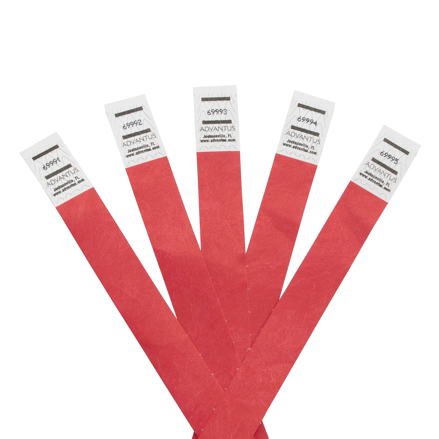 Red Tyvek Crowd Management Wristbands, Pack of 500