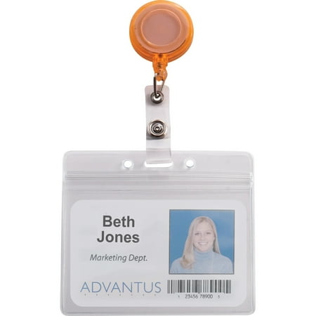 Advantus, AVT91161, 4-Color Neon Set ID Card Reels, 20 / Pack, Neon Orange,Neon Yellow,Neon Green,Neon Pink