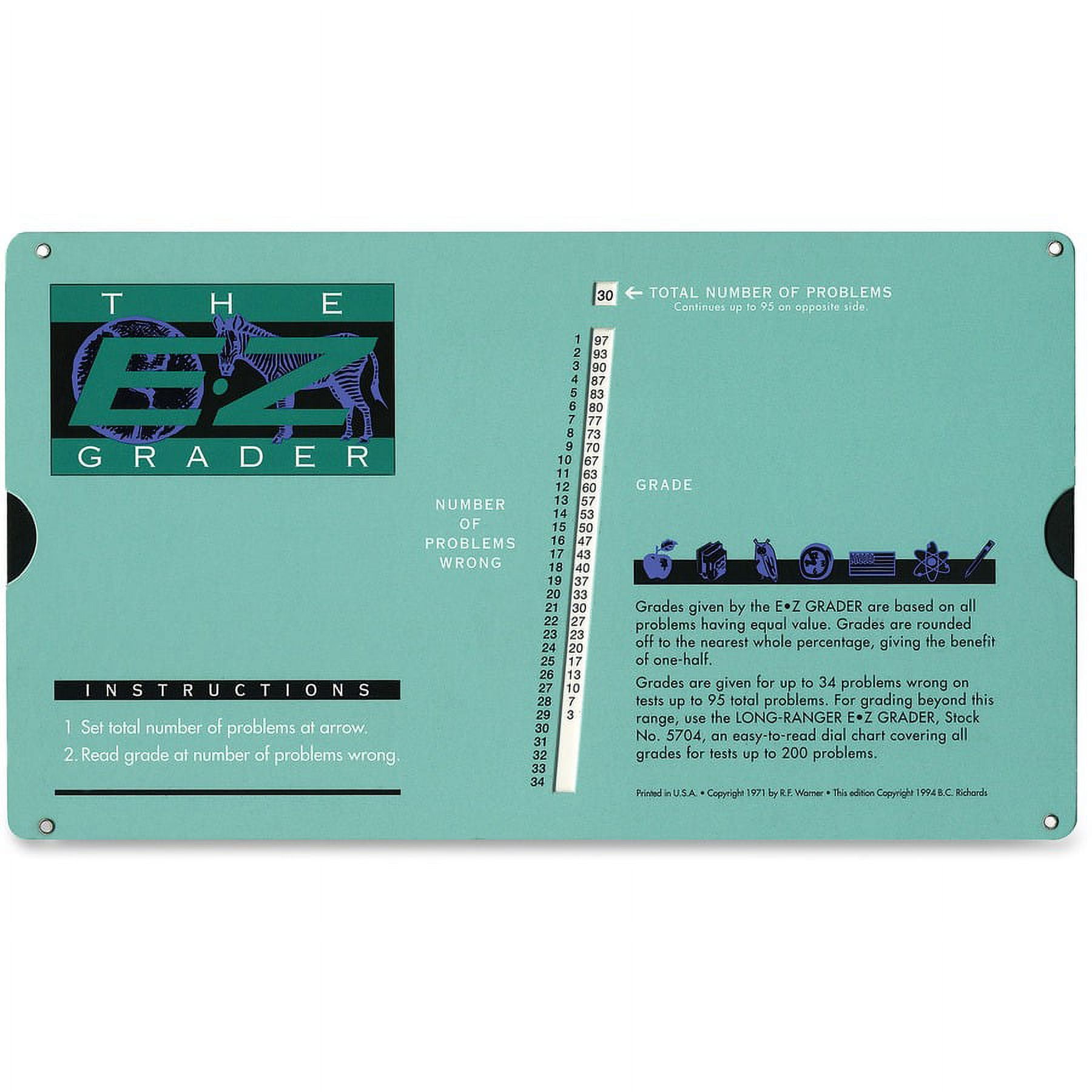 Advantus E-Z Grader Chart - Skill Learning: Chart - 1 Each Advantus E-Z Grader Chart - Skill Learning: Chart - 1 Each