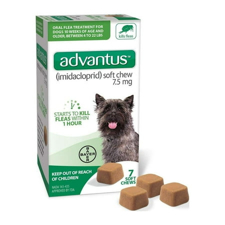 Advantus Flea Control Soft Chews for Small Dogs, 7.5 mg