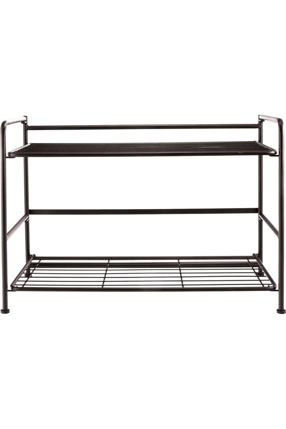 FlipShelf 2-Shelf Steel Rack 18" x 26.75" x 12" Black (38780)