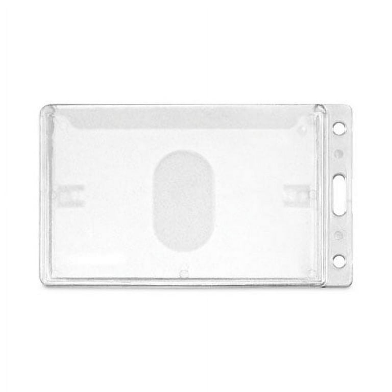 Frosted Two-Card Rigid Badge Holders, Vertical, Frosted 2.5 Frosted Two-Card Rigid Badge Holders, Vertical, Frosted 2.5
