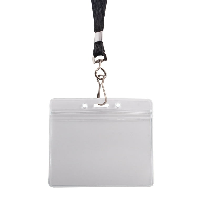 Advantus ID Clips Name Badge Holder & Deluxe Lanyard with J-Hook