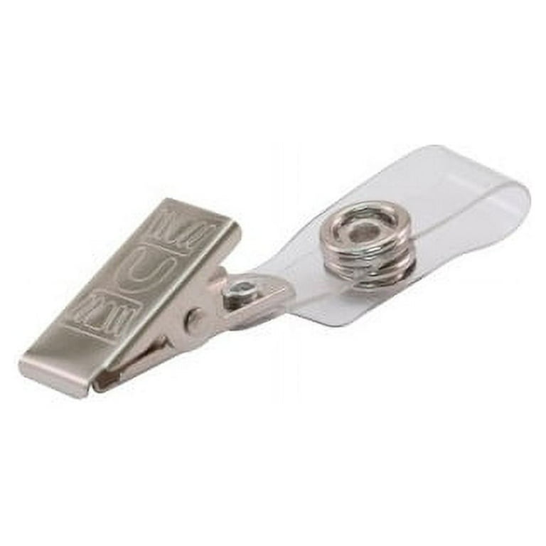 Advantus ID Badge Clip Adapters - Metal, Vinyl - 25 / Pack - Silver Advantus ID Badge Clip Adapters - Metal, Vinyl - 25 / Pack - Silver