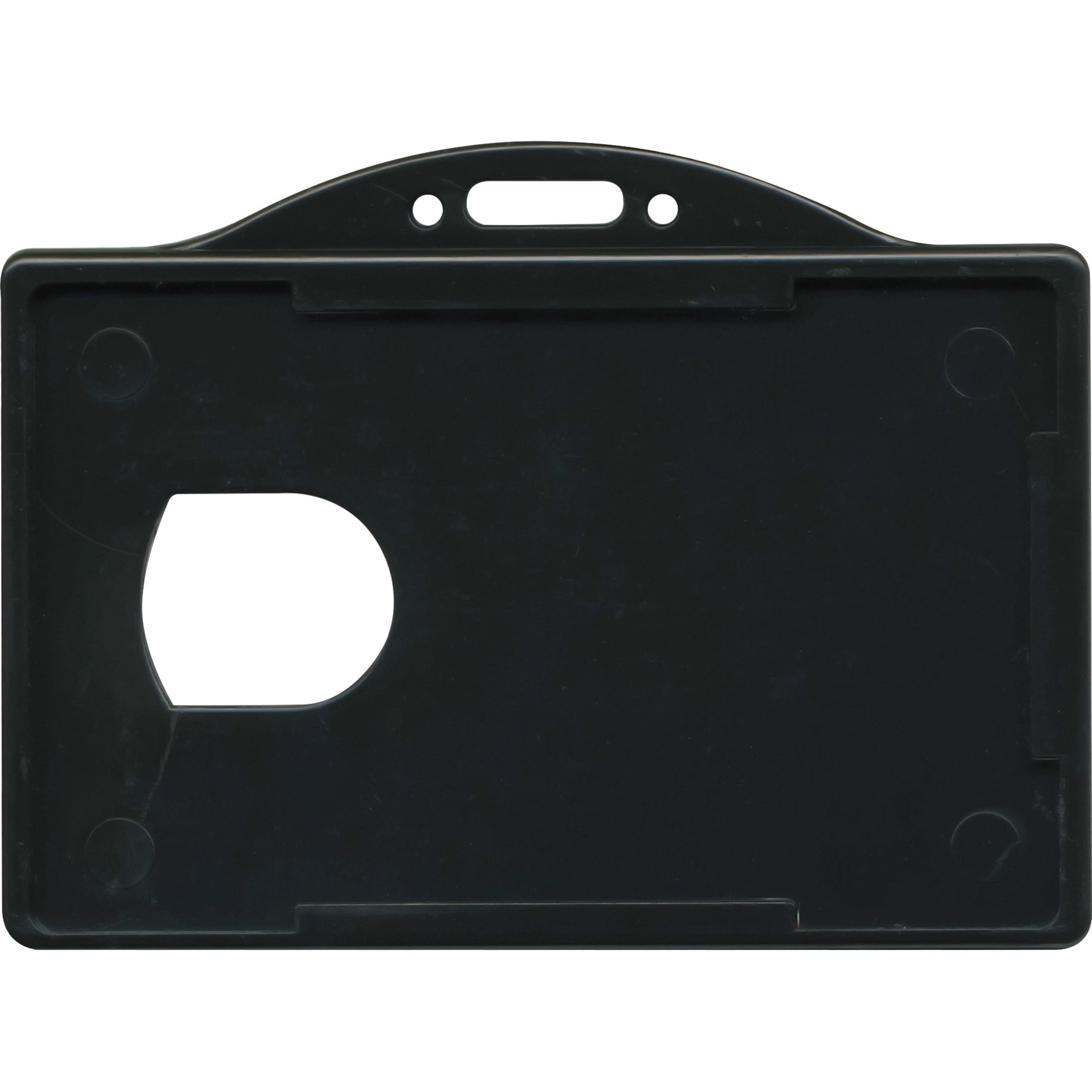 Advantus Black Horizontal Plastic ID Card Holders, 25 Pack