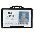 thumbnail image 1 of 75656 Horizontal ID Card Holders, 3 3/8 x 2 1/8, Black, 25 per Pack, 1 of 2