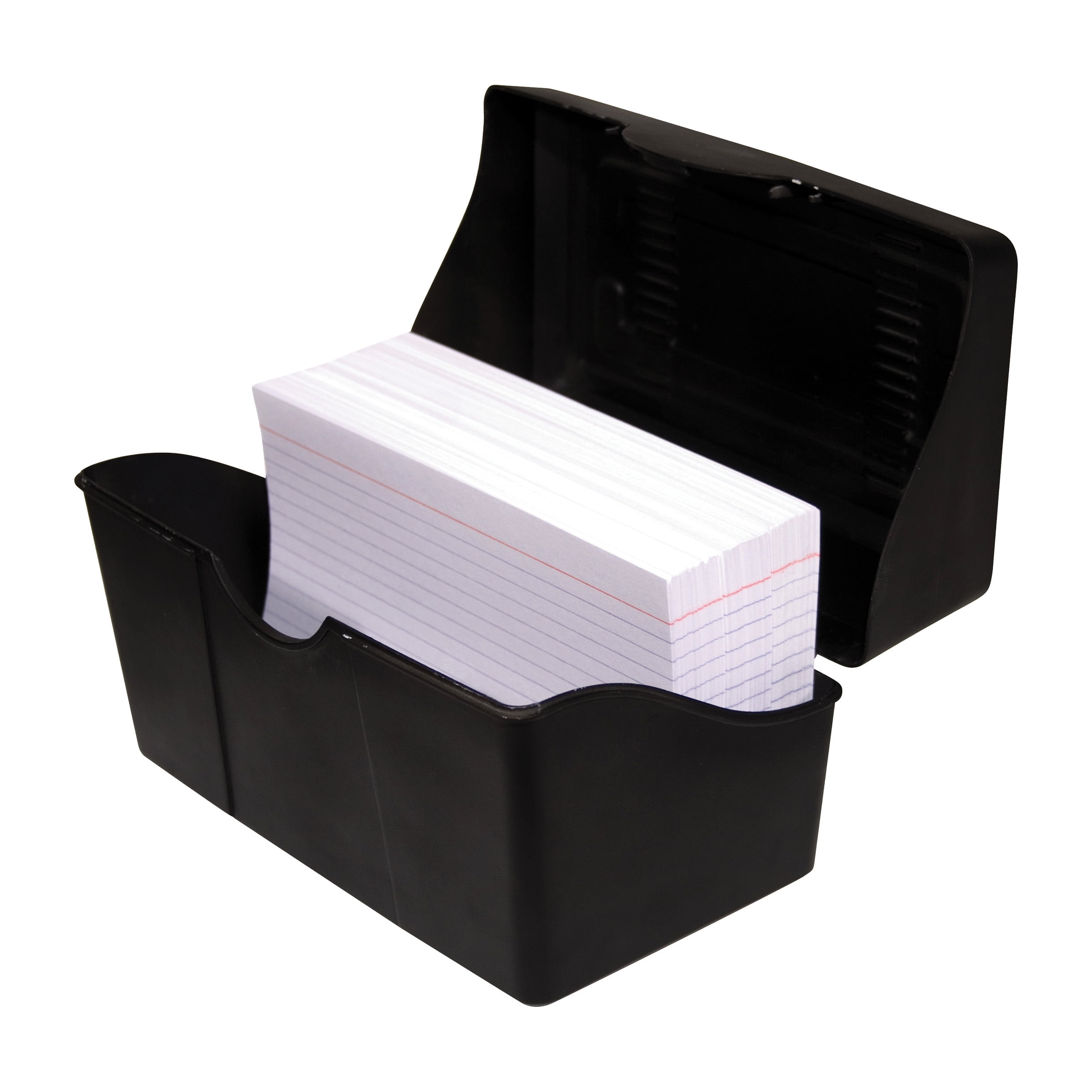 Advantus Index Card Holder - 4.8" x 7" x 4.8" x - Plastic - 1 Each - Black | Bundle of 5