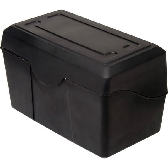 Advantus Index Card Holder - 5.9" x 9" x 5.5" x - Plastic - 1 Each - Black | Bundle of 10 Each