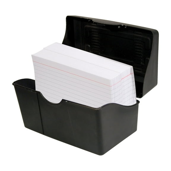 Advantus Index Card Holder, 5" x 8", Black