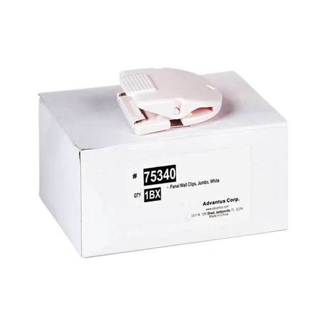 Advantus Panel Wall Clips for Fabric Panels, Jumbo Size, White, 10/Box ...