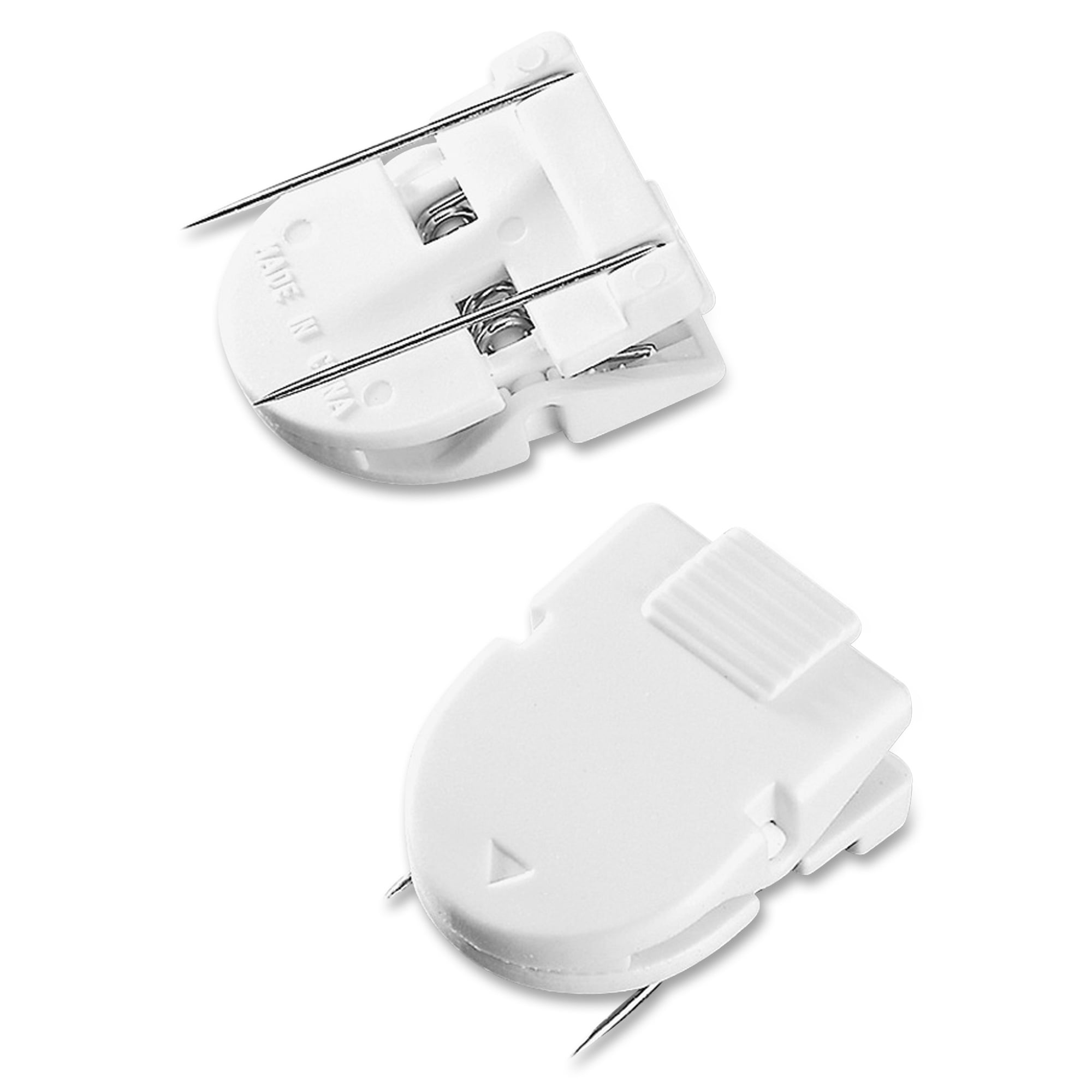 White Plastic Standard Size Panel Wall Clips, 50-Pack