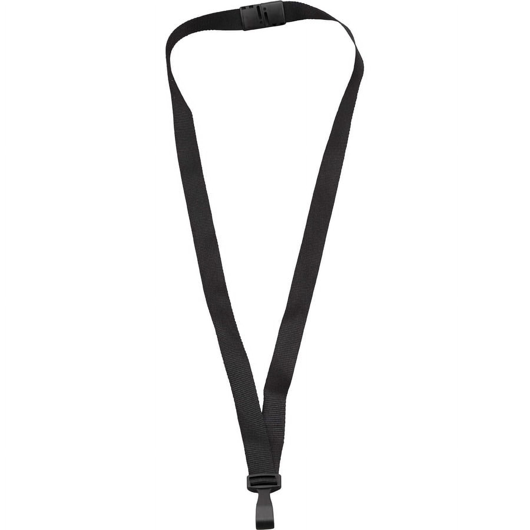 Advantus Plastic Hook Flat Breakaway Lanyard - 12 / Pack - 36" Length - Black - Plastic | Bundle of 5