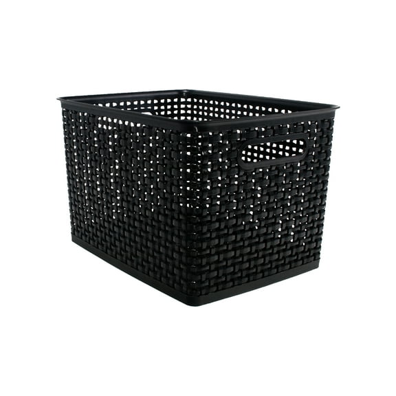 Advantus Plastic Weave Bin, Large
