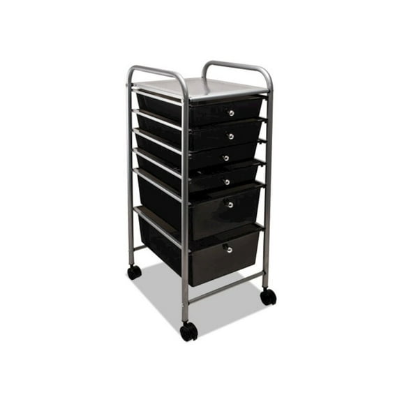 Advantus Portable Drawer Organizer, 13w x 15 3/8d x 32 1/8h, Smoke/Matte Gray