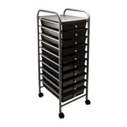 Advantus Portable Drawer Organizer, 13w x 15 3/8d x 37 3/4h, Smoke/Matte Gray