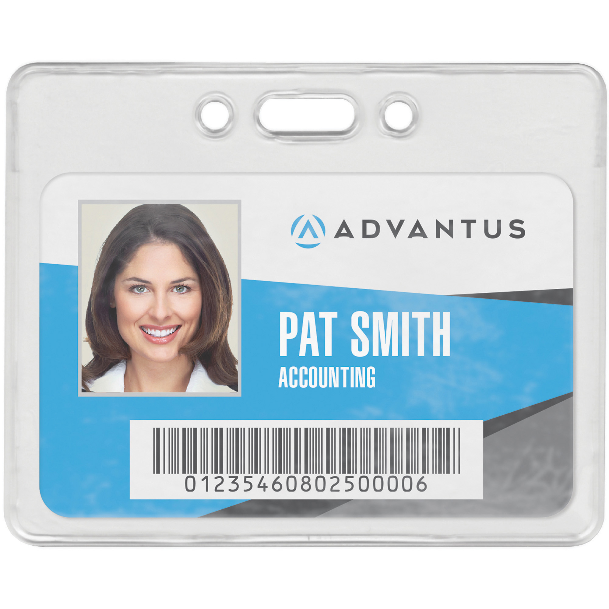 Advantus Proximity ID Badge Holder, Horizontal, 3 3/8w x 2 3/8h, Clear ...