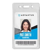 Advantus Proximity ID Badge Holders, Vertical, Clear 2.68" x 4.38" Holder, 2.38" x 3.63" Insert, 50/Pack -AVT75451