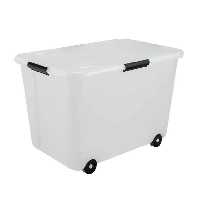 Advantus Rolling Storage Box, Letter/Legal, 15-Gallon Size, Clear