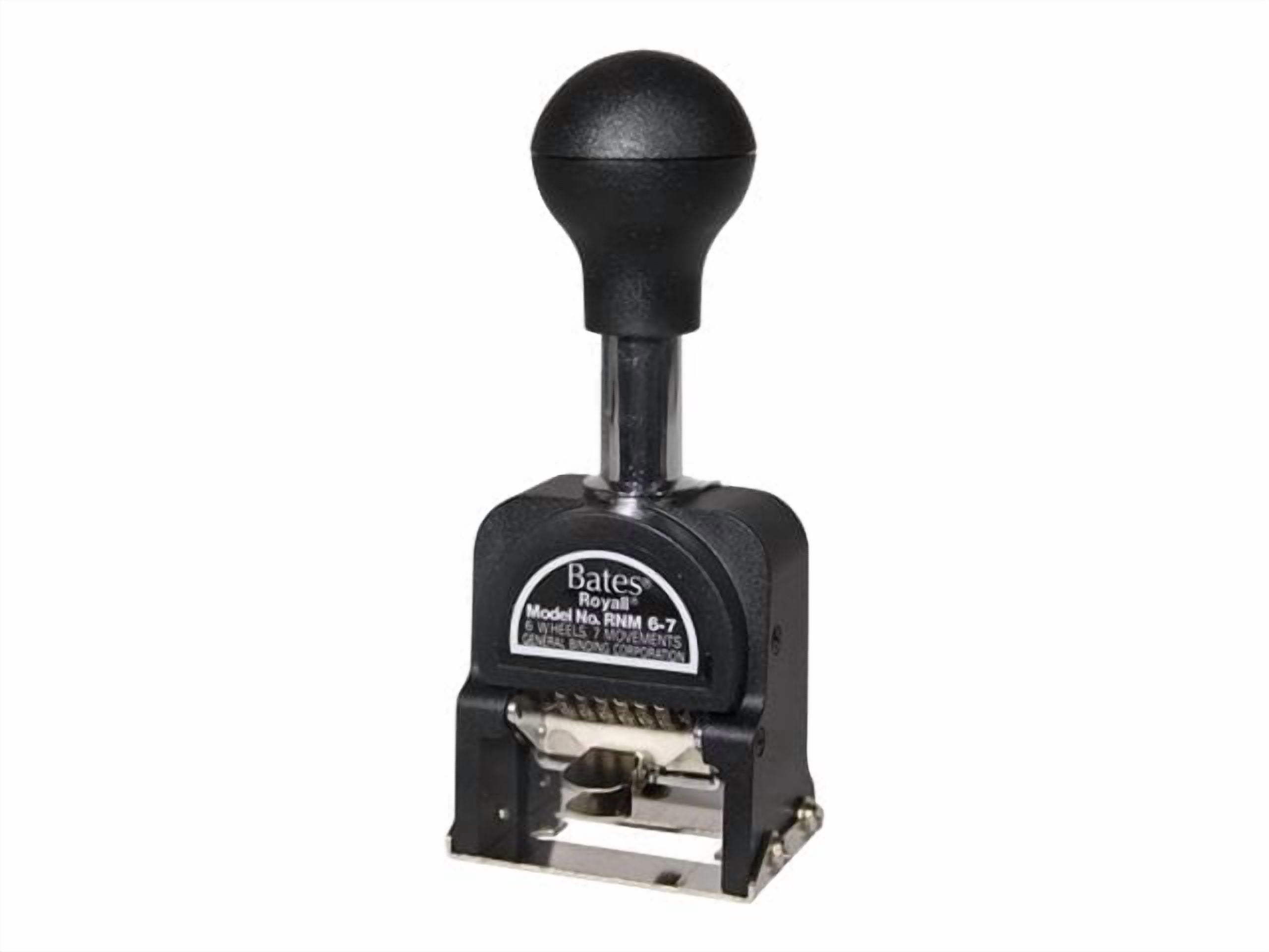 Advantus Royall Economy Numbering Machine, Six Wheels, Pre-inked/re-inkable, Black