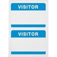 thumbnail image 1 of Advantus Self-Adhesive Visitor Badges - "Visitor" - 2 1/4" Height x 3 1/2" Width - Removable Adhesive - Rectangle - White, Blue - 100 / Box | Bundle of 10 Boxes, 1 of 1