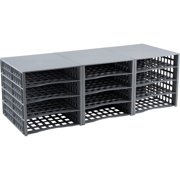 Advantus Snap Configurable Tray System Gray 12/Pack 39412