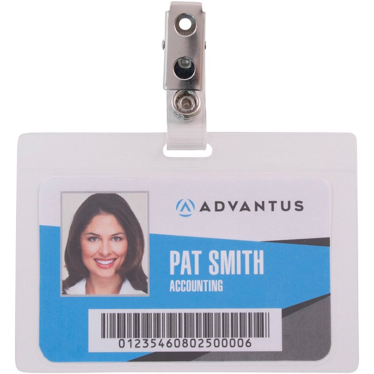 Advantus Strap Clip Self-laminating Badge Holders - Support 3.50 Advantus Strap Clip Self-laminating Badge Holders - Support 3.50