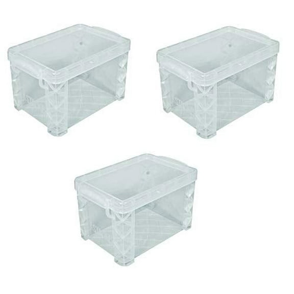 Advantus Super Stacker 4" x 6" Index Card Box, Clear, Sold as 3 Box (40305)